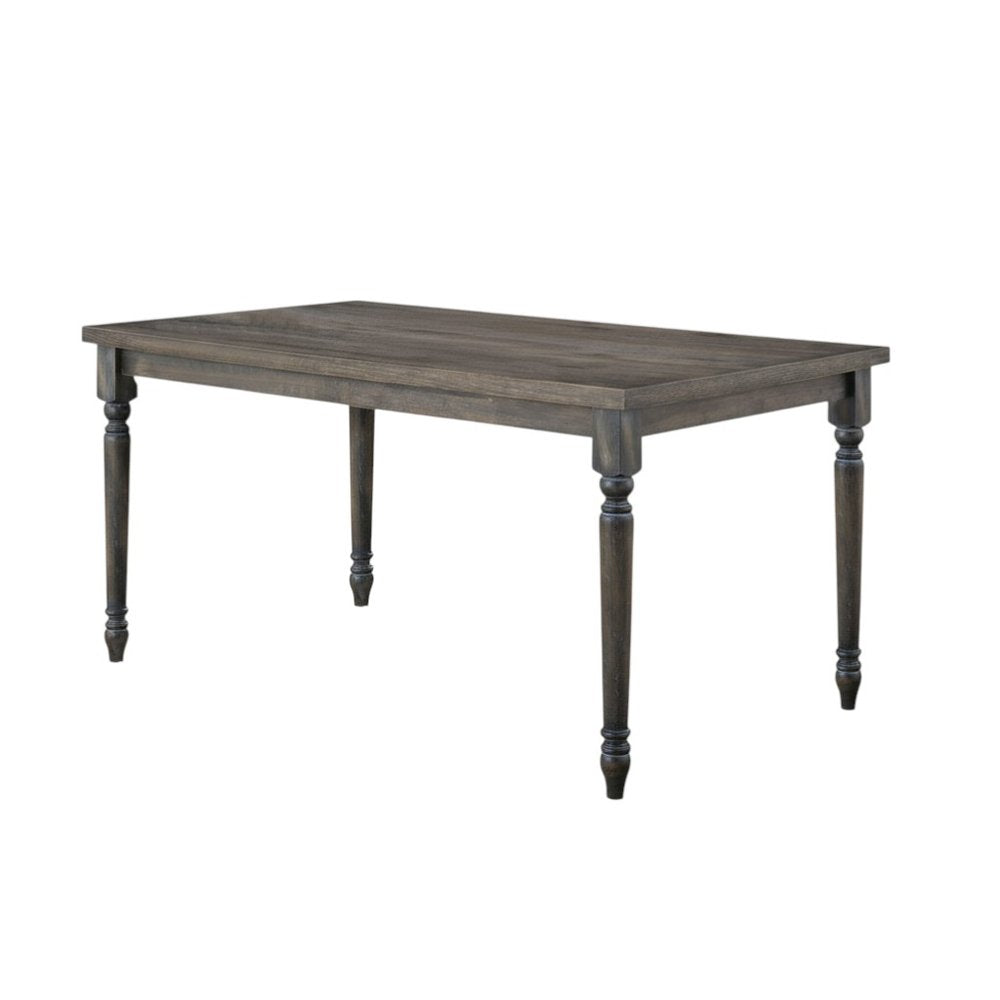59" Gray Wood Dining Table