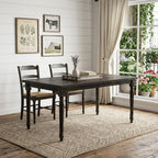 60" Gray Wood Dining Table