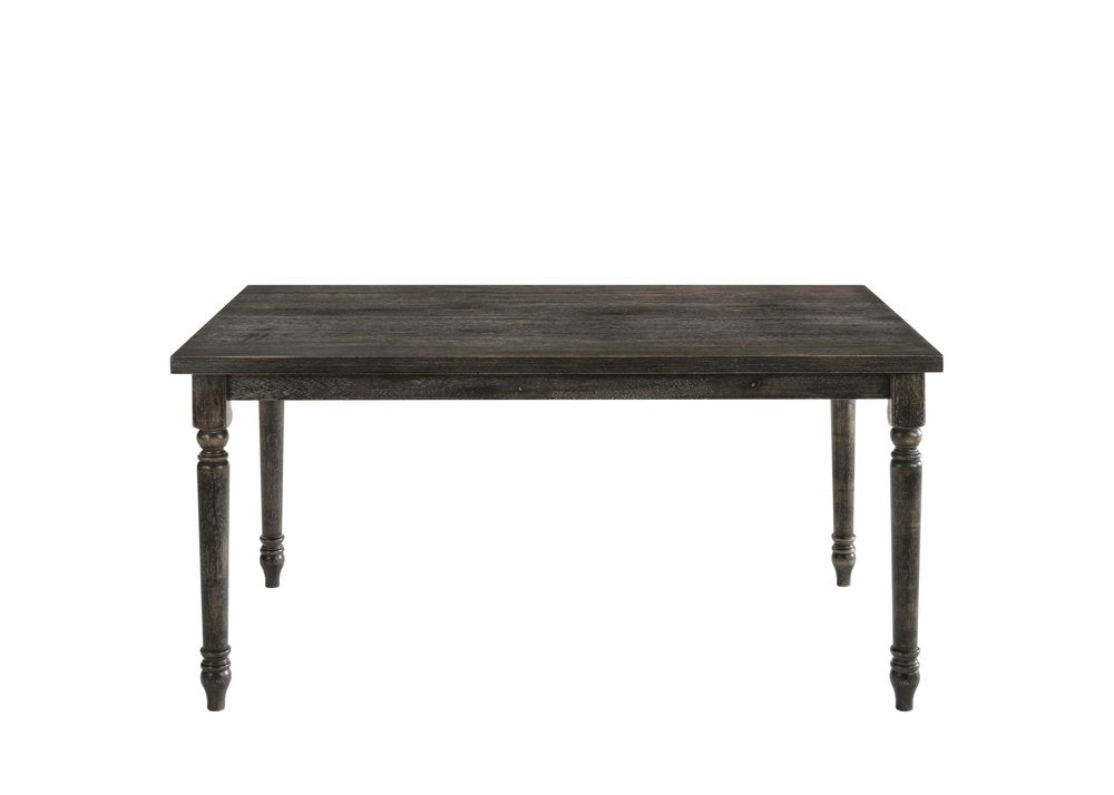 60" Gray Wood Dining Table