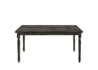 60" Gray Wood Dining Table