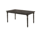 60" Gray Wood Dining Table