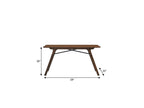 59" Walnut Wood Dining Table