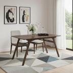 59" Walnut Wood Dining Table