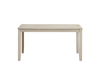 59" Antiqued White Wood Dining Table