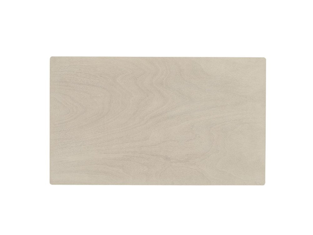 59" Antiqued White Wood Dining Table