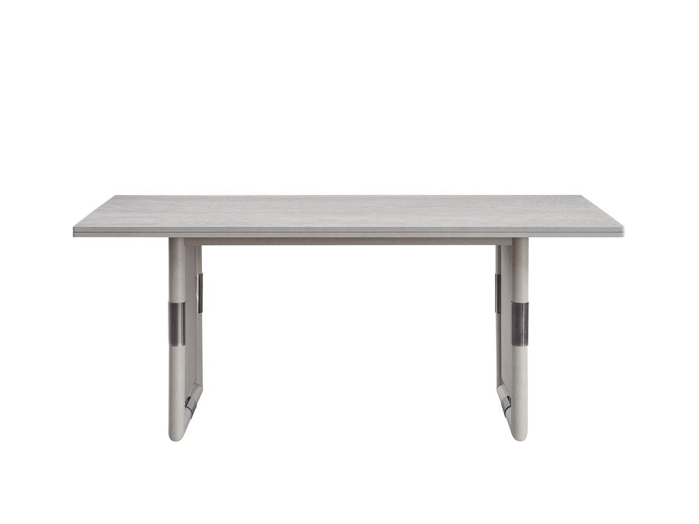 72" Natural Wood Double Pedestal Base Dining Table