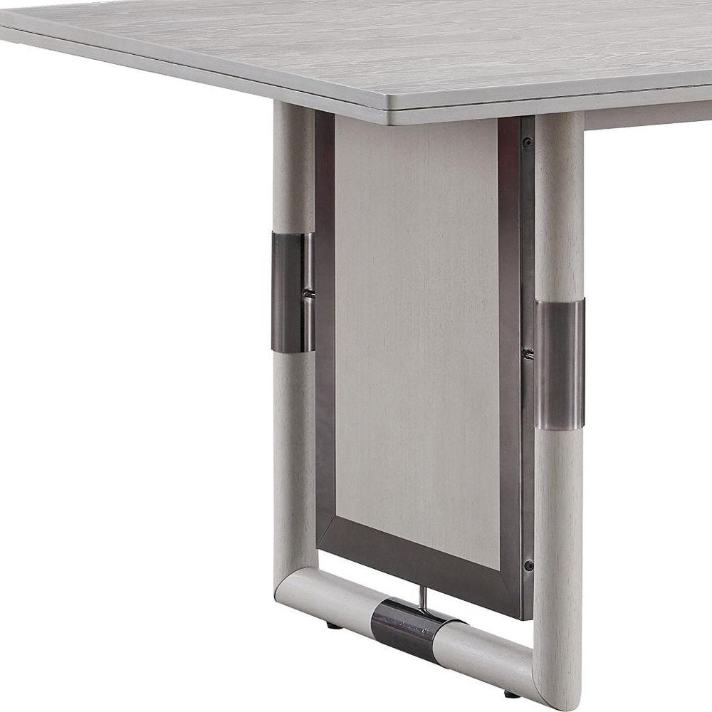 72" Natural Wood Double Pedestal Base Dining Table