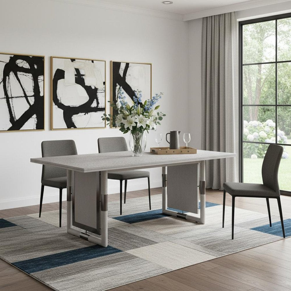 72" Natural Wood Double Pedestal Base Dining Table