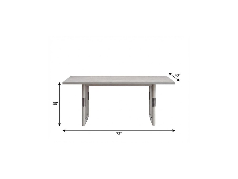 72" Natural Wood Double Pedestal Base Dining Table