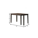 48" Espresso Wood Dining Table