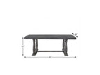 84" Brown Solid Wood Trestle Base Dining Table