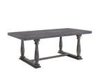 84" Brown Solid Wood Trestle Base Dining Table