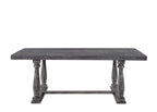 84" Brown Solid Wood Trestle Base Dining Table