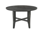 47" Gray Wood Round Top Dining Table