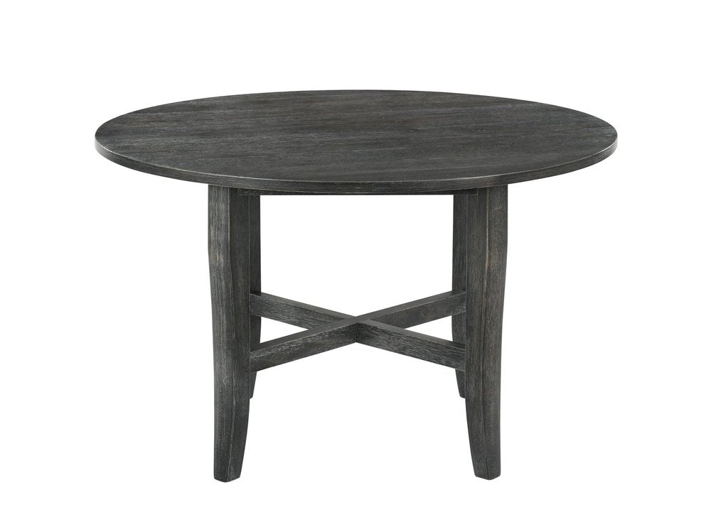 47" Gray Wood Round Top Dining Table