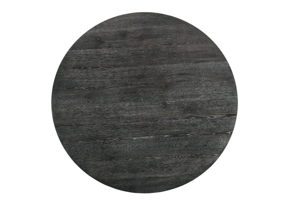 47" Gray Wood Round Top Dining Table