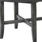47" Gray Wood Round Top Dining Table