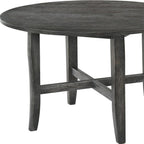 47" Gray Wood Round Top Dining Table