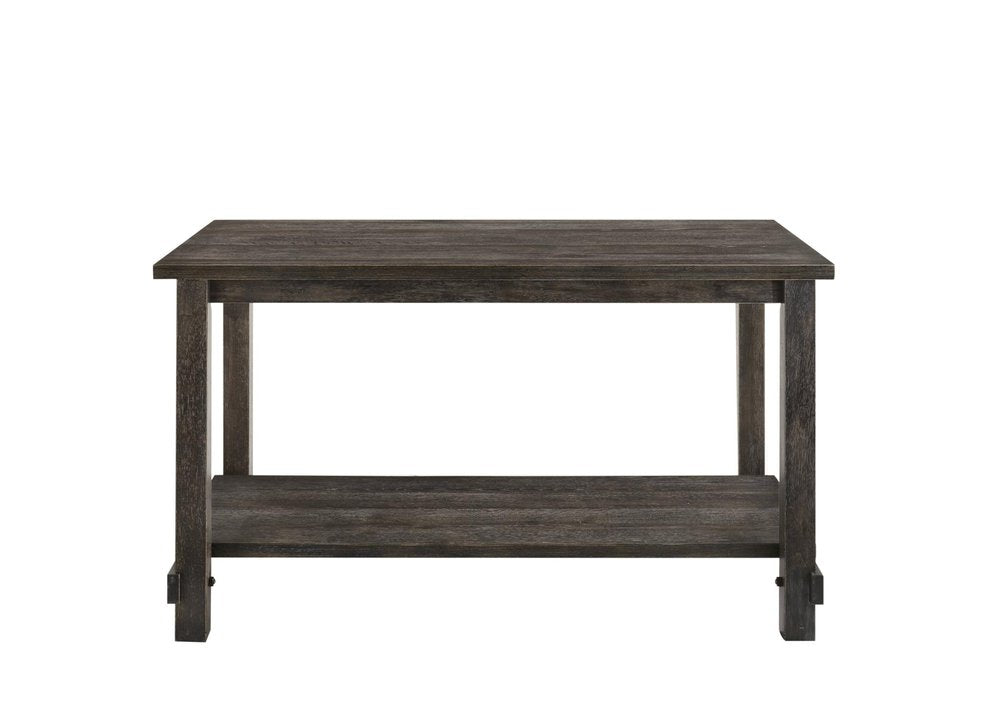 60" Gray Wood Dining Table