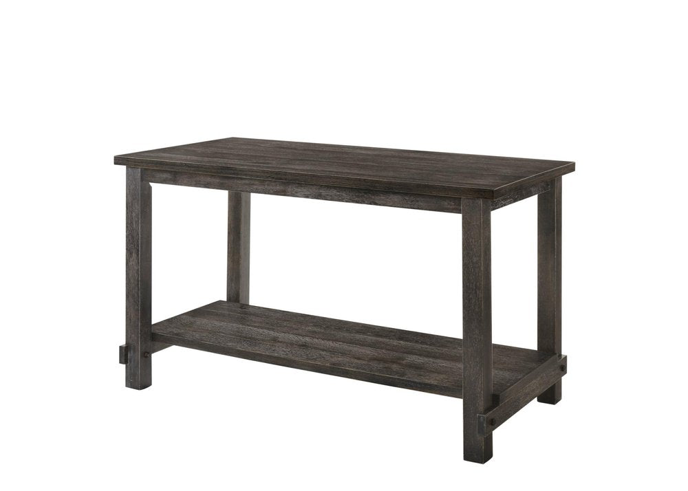 60" Gray Wood Dining Table