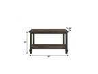 60" Gray Wood Dining Table