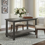 60" Gray Wood Dining Table