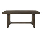 70" Espresso Wood Trestle Base Dining Table