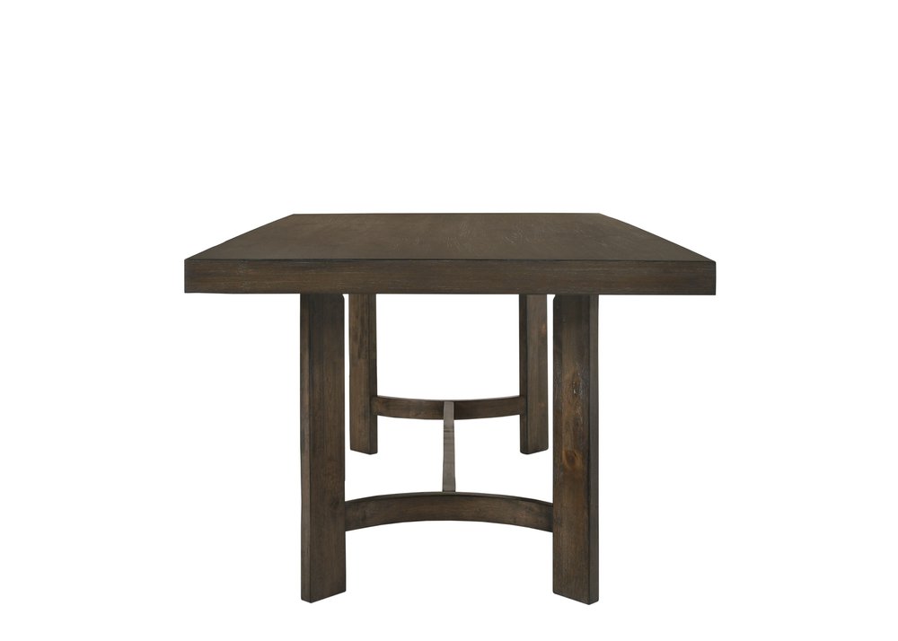 70" Espresso Wood Trestle Base Dining Table