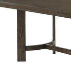 70" Espresso Wood Trestle Base Dining Table