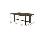 70" Espresso Wood Trestle Base Dining Table