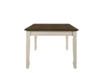 78" Oak And Cream Wood Dining Table