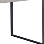 60" Gray and Black Wood and Iron Sled Base Dining Table
