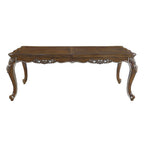 80" Oak And Silver Wood Removable Leaf Extendable Dining Table