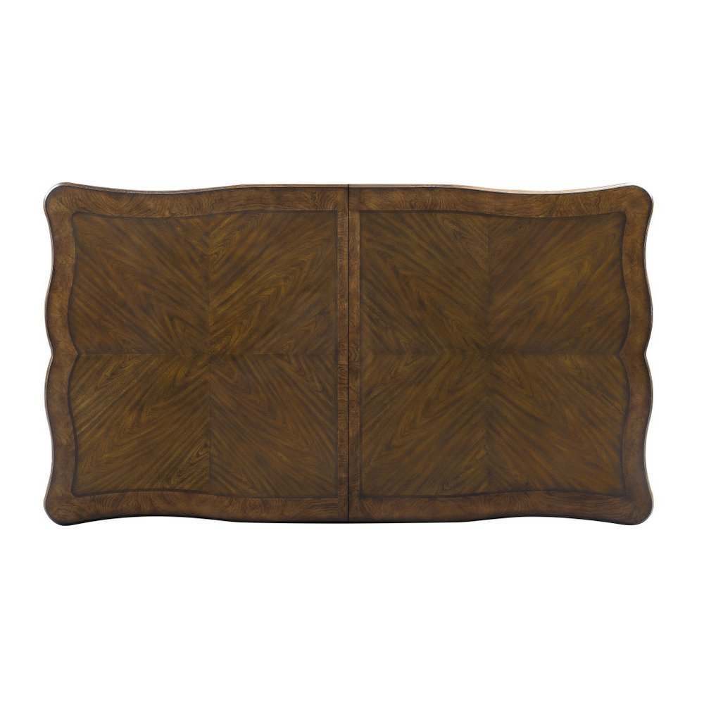 80" Oak And Silver Wood Removable Leaf Extendable Dining Table