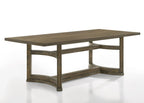 88" Oak Wood Trestle Base Dining Table