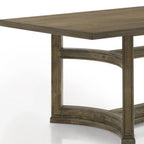 88" Oak Wood Trestle Base Dining Table