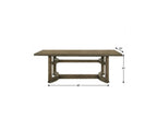 88" Oak Wood Trestle Base Dining Table