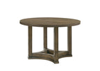 47" Oak Solid Wood Frame Base Round Top Dining Table
