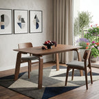 63" Walnut Solid Wood Dining Table