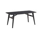 71" Black Wood Dining Table