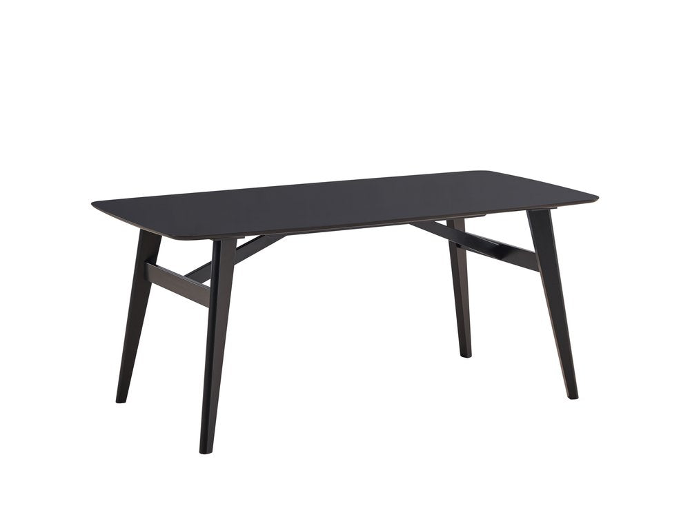 71" Black Wood Dining Table