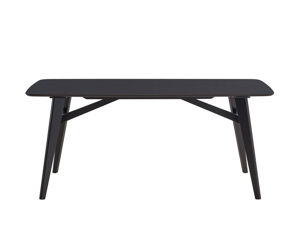 71" Black Wood Dining Table