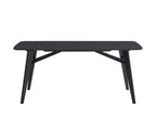 71" Black Wood Dining Table