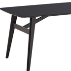 71" Black Wood Dining Table