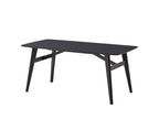 71" Black Wood Dining Table