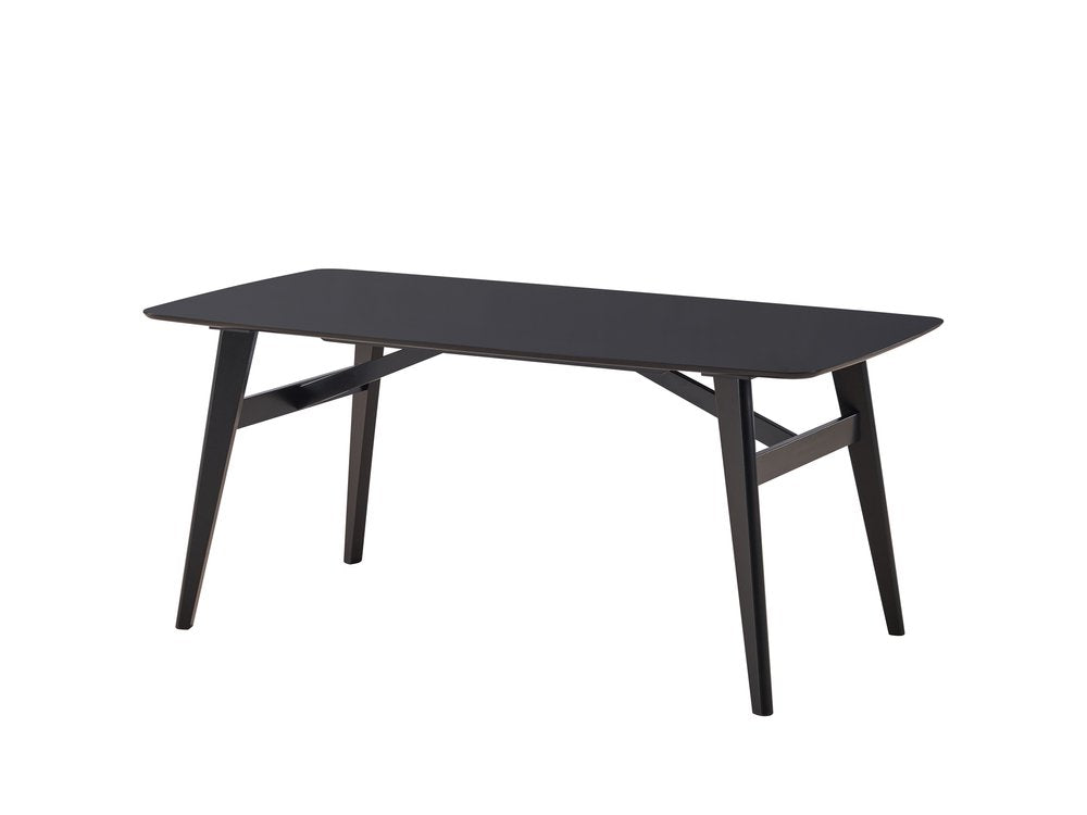 71" Black Wood Dining Table