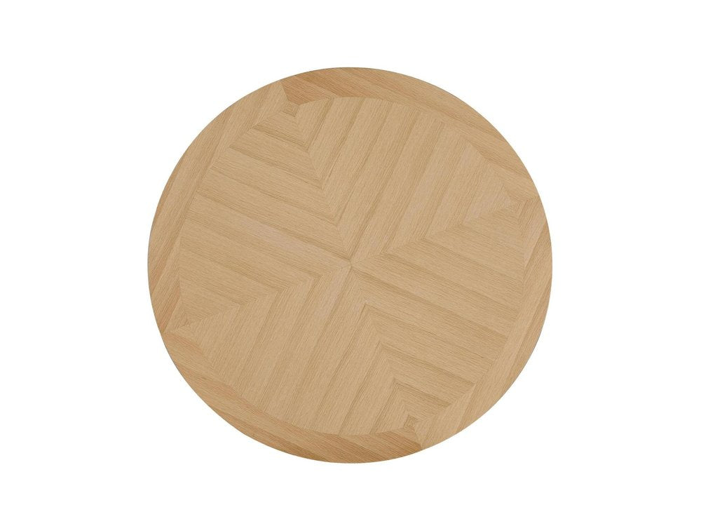 54" Oak Wood Cross Leg Base Round Top Dining Table