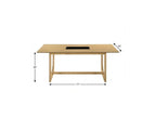 71" Natural Wood Trestle Base Dining Table