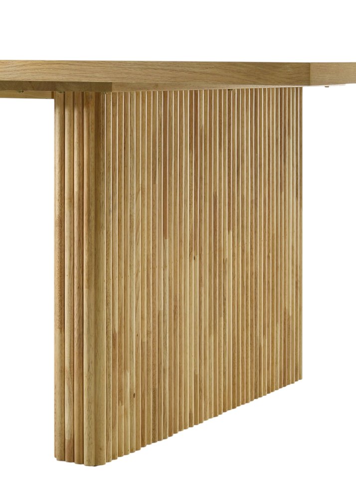 94" Natural Wood Double Pedestal Base Dining Table