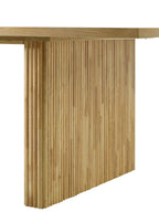 94" Natural Wood Double Pedestal Base Dining Table